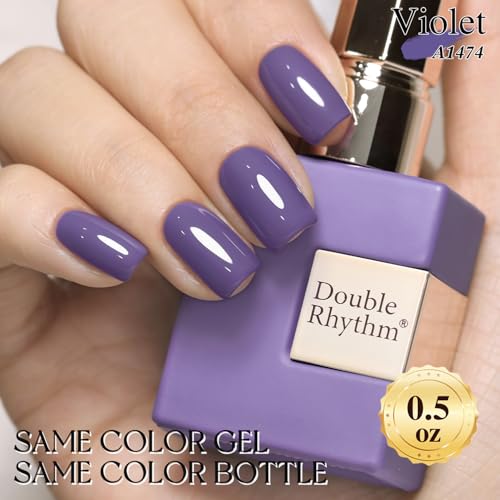 Double Rhythm 15ML Gel Polish Deep Purple Blue Teal - Same Color, Soak Off, Salon & DIY