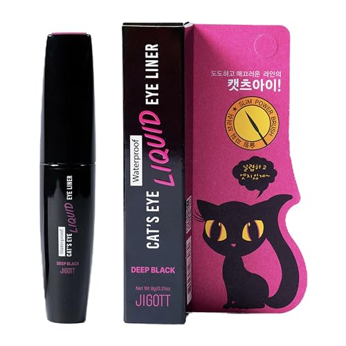 Jigott Cat's Eye Waterproof Liquid Eyeliner - Deep Black 9g