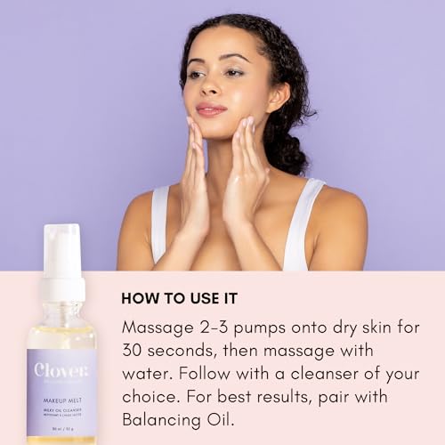 Clover Travel Size Makeup Melt Cleansing Oil - Gentle Waterproof Remover 1 oz