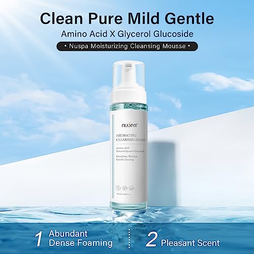 Rose Self Foaming Face Wash Spray Face Body Cleansing Mousse Infused with Amino Acid, Smoothing Hydrating Bubble Facial Cleanser,Natural Gentle Deep Cleanser for Men Women All Skin Type