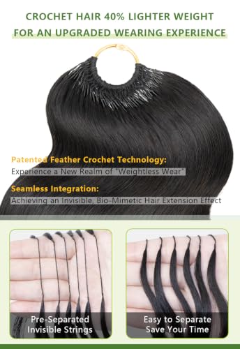 Feather Crochet Hair 14-16" Burmese Body Wave 120g
