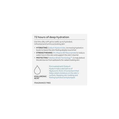 No7 HydraLuminous+ Hydrating Night Gel Moisturizer - Hyaluronic Acid and Vitamin B3 Niacinamide Face Moisturizer to Hydrate, Protect & Refresh Skin - Supports Skin Barrier Repair (1.69 Fl Oz)