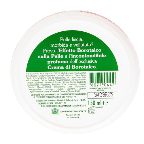 Borotalco Lot de 3 cr?mes nourrissantes pour le corps 150 ml