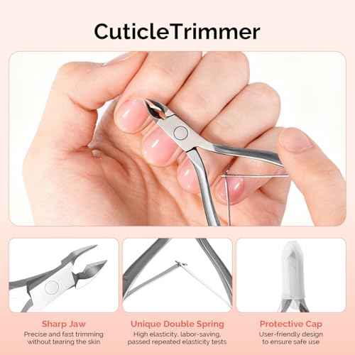 MelodySusie 14PCS Manicure Tools Kit Nail Care Kit with Nail file,Cuticle Trimmer and Pusher,Mini Sandpaper,Nail Brush and Cuticle Oil 25ML