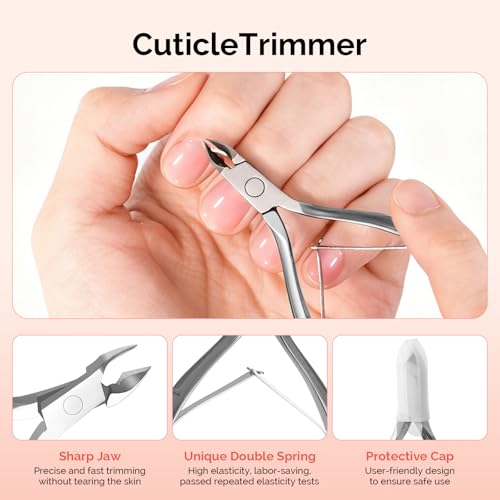 MelodySusie 14-Piece Manicure Kit with Nail Files, Cuticle Oil & Tools