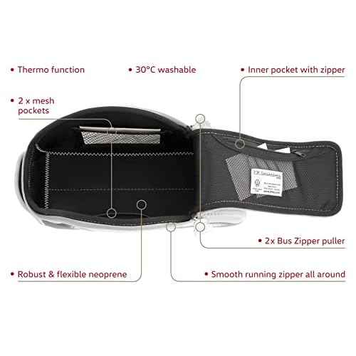 BRISA VW Collection - Volkswagen Neoprene Universal Bag for Makeup, Travel, Cosmetics in Beetle Bug Design