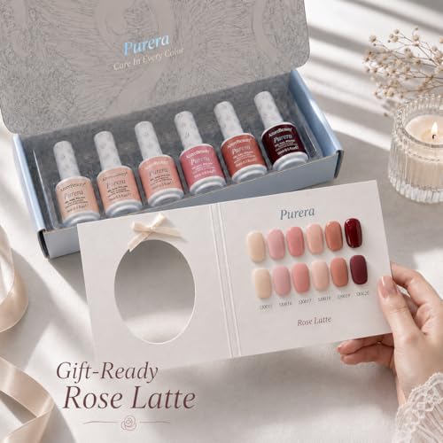 AZUREBEAUTY 6-Color HEMA Free Gel Nail Polish Set - 15ml
