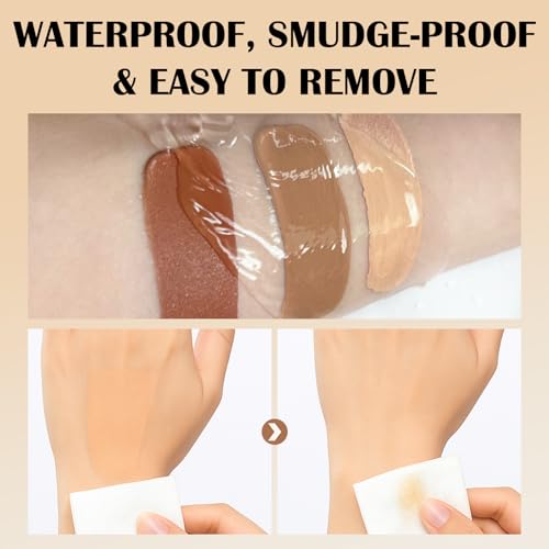 Waterproof Leg & Body Concealer Cream with Puff - Full Coverage Makeup
