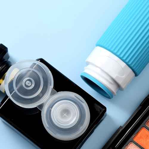 Travel Bottles for Toiletries, Tsa Approved 3oz Portable Travel Bottles, BPA Free Leak Proof Squeezable Silicone Travel Size Containers, Travel Accessories with Clear Toiletry Bag (4 Pack)