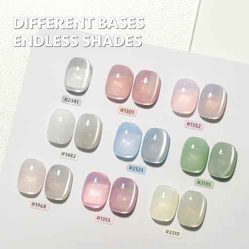 GAOY Glassy Cat Eye Gel Nail Polish, 16ml Glitter Holographic UV Gel Polish with Magnet, Reflective Translucent, 2341 Silvery Moonlight