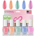 Eternal Pastel Nail Polish Set for Women - Long Lasting & Quick Dry, 13.5mL x 5 Colors