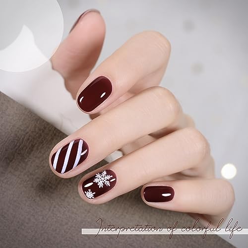 GAOY Dark Red Cherry Gel Nail Polish - 16ml UV LED Light Cure Soak Off