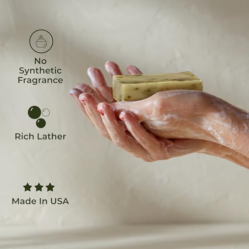 Sulina Shop Peppermint Tea Tree Bath Soaps, Calms & Soothes with Pure Extracts & Essential Oils, Skin Soothing, Moisturizing and Nourishing (Pack of 4, Peppermint Tea Tree)