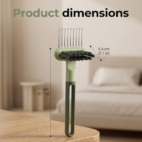 2-in-1 Hair Brush Cleaner Tool with Claw & Bristles