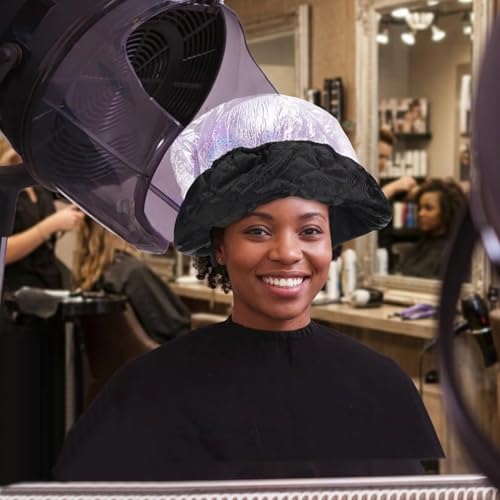 Hair Dryer Hood Set - 1 Reusable Cap & 10 Disposable Hoods