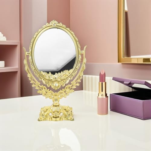 Ipetboom 13" Vintage Oval Vanity Mirror Double Sided Makeup