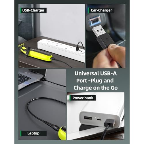 Superer 5V Fast Charger Fit for Philips Norelco Series 2000 2400 2600 3600 3900 5400 5000X 7200 i9000 Wet & Dry X3001 X3052 S3243 S3341 X5006 S5880 S7887 Electric Trimmer Shaver (UL-Safety-Certified)