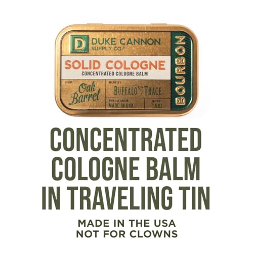 Duke Cannon Solid Cologne for Men Bourbon - Balm Tin