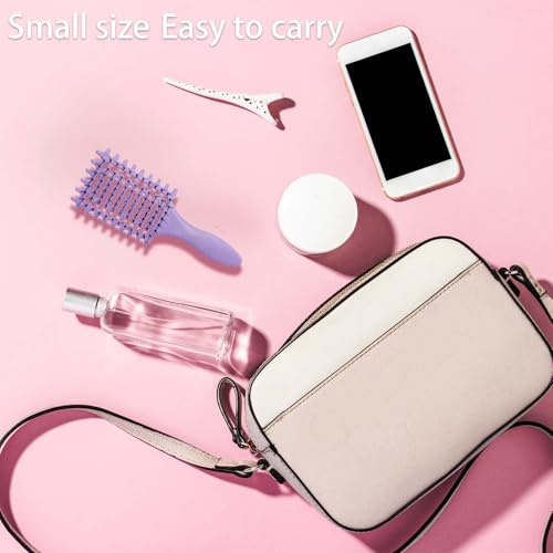 Compact Mini Hair Brush for Travel - Detangler for All Hair Types