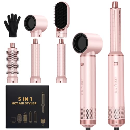 5-in-1 Hot Air Styler Brush - Dry, Curl, Straighten & Volumize