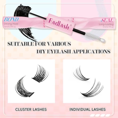 FADLASH Lash Bond and Seal Eyelash Glue - 2 in 1, 72-Hour Hold