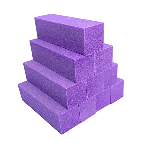10 Pcs Nail Buffer Blocks - 4 Sided Medium Grit for Acrylic & Natural Nails