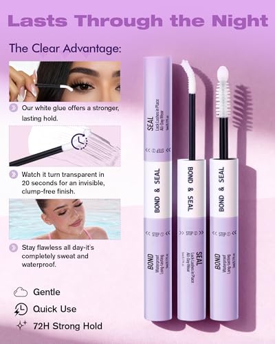 EYDEVRO Flora Lash Clusters Kit - DIY Eyelash Extensions with Bond & Tools