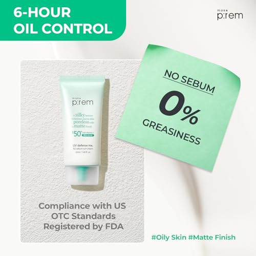 MAKE P:REM UV Defense Mineral Sunscreen SPF 50, Airy-Fit, 1.69 fl oz