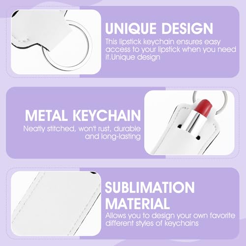 30pcs Sublimation Lip Balm Holder Keychains - Neoprene Blanks