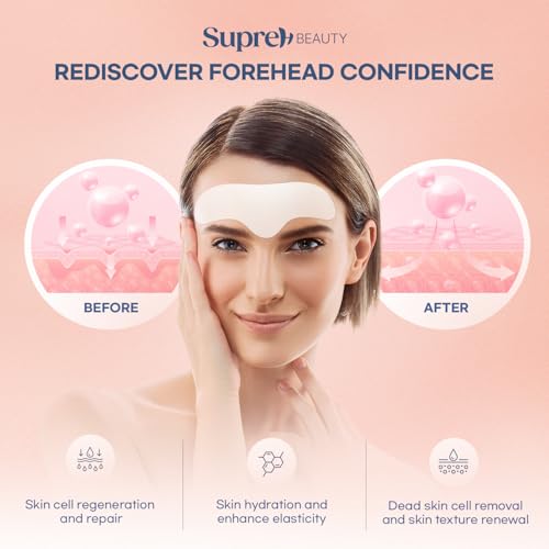 SupreH Forehead Wrinkle Patches For Anti-Wrinkle: Facial Wrinkle Patches for Forehead Fine Lines & Frown Lines - Overnight Mask 14 Patches