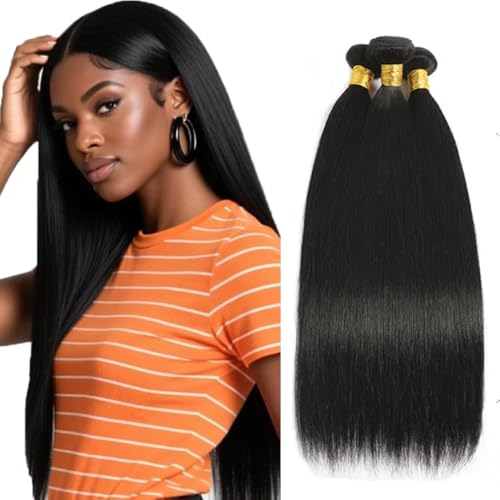 Brazilian Virgin Hair Bundles Straight 16 18 20 inch
