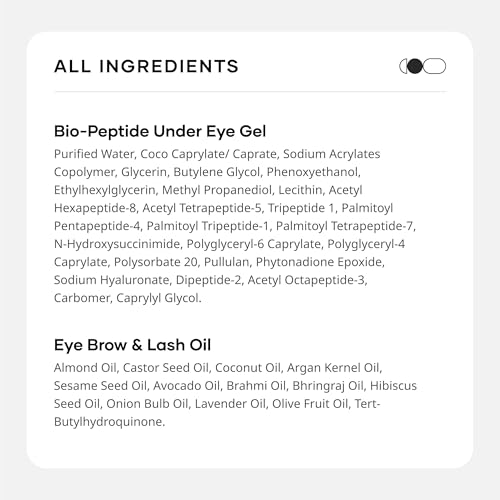 Cureskin Eye Care Combo | Lash & Brow Oil + Peptide Under Eye Gel | Dark Circle Cream & Lash Growth Serum for Men & Women