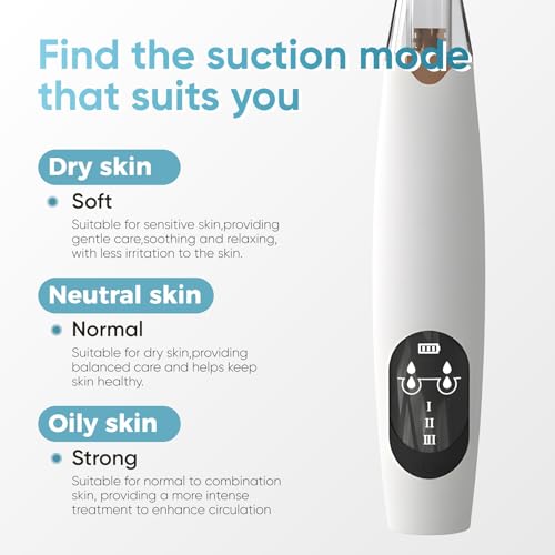 Gacavks Blackhead Remover Pore Vacuum - USB Rechargeable Facial Cleaner