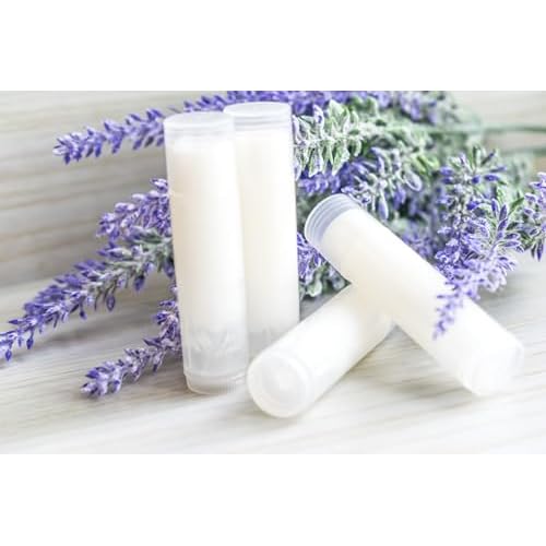 Lip Balm Containers, Round Tubes | Pack of 40 | Clear, 0.15oz Containers with Caps, Made in USA | For DIY Lip Stick, Homemade Lip Balms
