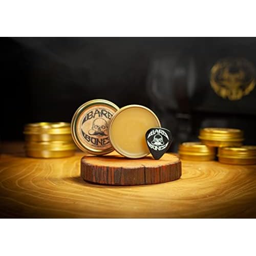 THE VINTAGE GROOMING CO. Bare Bones Medium Hold Mustache Wax, Night Fury Mustache Wax Remover Oil, and Comb Set