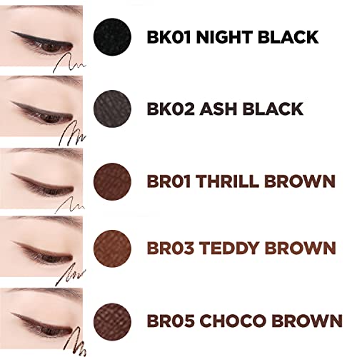 THESAEM Eco Soul Powerproof Eyeliner - Smudge-Proof Gel, Choco Brown