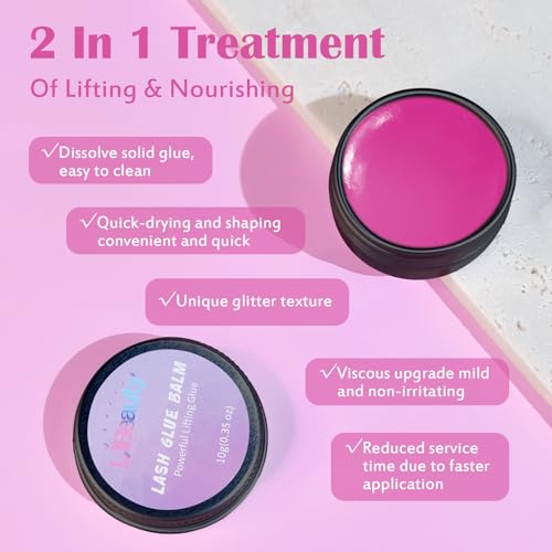 Libeauty Lash Lift Balm Lash Lift Glue Adhesive Strong Sticky Fruit Flavor Eyelash & Eyebrow Perm Glue Balm Brow Lamination Gel