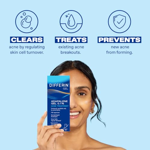 Differin Adapalene 0.1% Acne Retinoid Gel, 45g