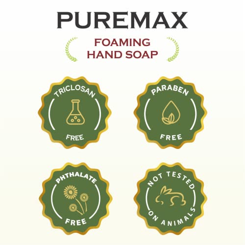 Puremax Foaming Hand Soap Refills with Essential Oils | Rain Drops | Gentle, Moisturizing | Biodegradable Formula | Made in USA | 128 Fl Oz (1 Gallon) |