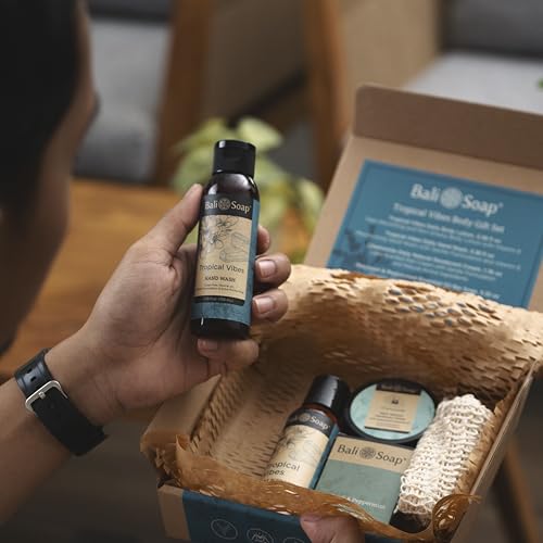 Bali Soap Tropical Vibes Gift Set - 5-Piece Travel Size Body Care Kit with Natural Ingredients for Men & Women