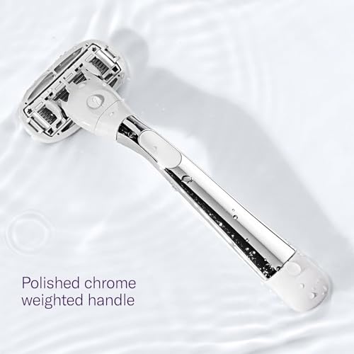 Flamingo Razors for Women, 1 Razor (Polished Chrome) Handle and 1 Razor Blade Refill