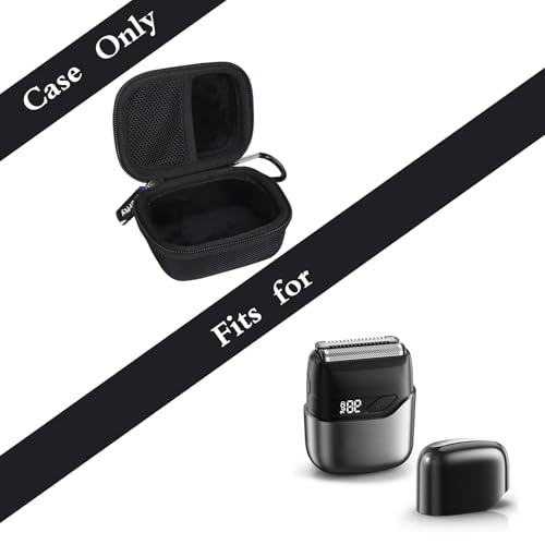 Shavers Case for Mbzoey Electric Foil Shavers for Men: Mini Electric Razor for Face - Hard Protective Travel Carrying Storage Bag (Black)