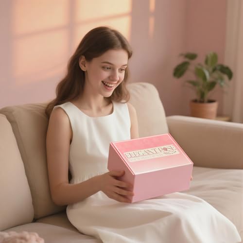 Deluxe Birthday Gift Set for Women, Pink Rose-Themed Gift basket with 40oz Tumbler, Bath Bomb, Soap & More - Perfect Get Well, Thank You & Spa Gifts for Her, Mom, Girlfriend, Wife, Sister