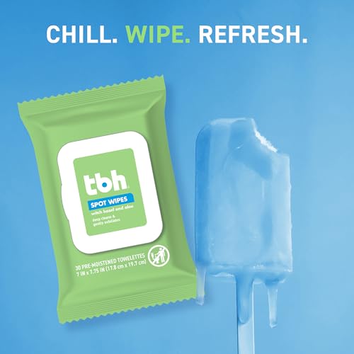 TBH Kids Spot Face Cleansing Wipes ? Gentle Daily Skincare for Preteens & Teens with Oily, Dry & Sensitive Skin ? Salicylic Acid & Witch Hazel ? Paraben-Free & Dermatologist-Approved ? 30 count