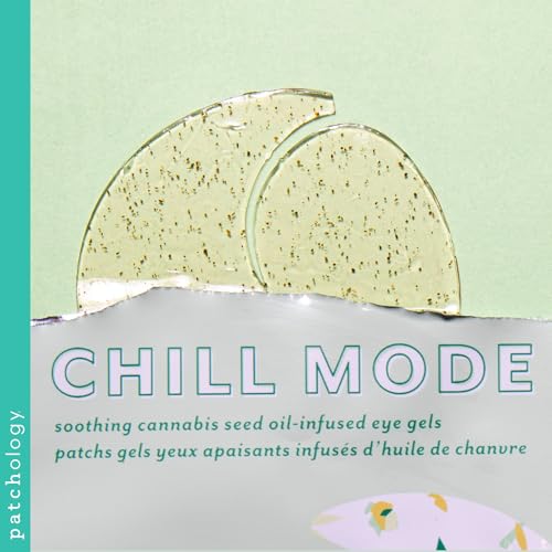 Patchology Chill Mode Under Eye Patches - Soothing, Oil-Infused Gel Eye Masks for Puffy Eyes and Dark Circles Treatment - Ideal for Hydration, Reducing Wrinkles, and Calming Puffiness - 5-Pairs