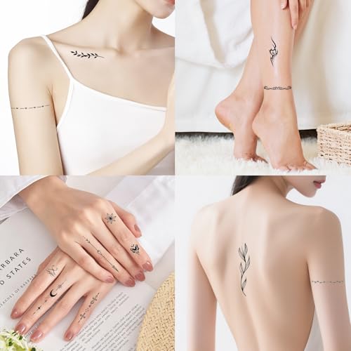 Realistic Temporary Tattoos for Women - 566 Black Henna Designs
