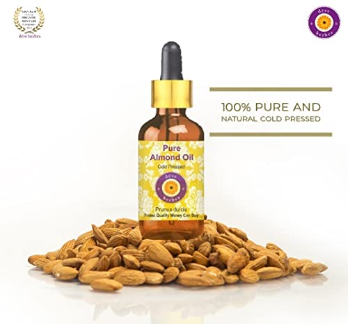 Deve Herbes Pure Almond Oil (Prunus dulcis) Cold Pressed 10ml (0.33 oz)