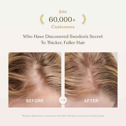 Under Your Skin Density Drops Hair Serum for Thinning Hair, Thicker Fuller-Looking Hair, Reduces Shedding, Clinically Tested Scalp Treatment with Capilia Longa, 90-Day Results, 30mL