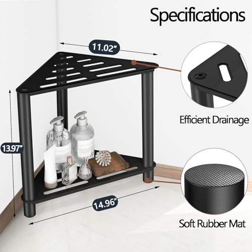 Stainless Steel Shower Stool with Storage Shelf
