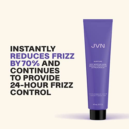 JVN Nurture Deep Moisture Mask, Hydrating Hair Mask Conditioning Treatment, Reduces Frizz & Adds Nourishment, All Hair Types, Sulfate Free (5 Fl Oz)